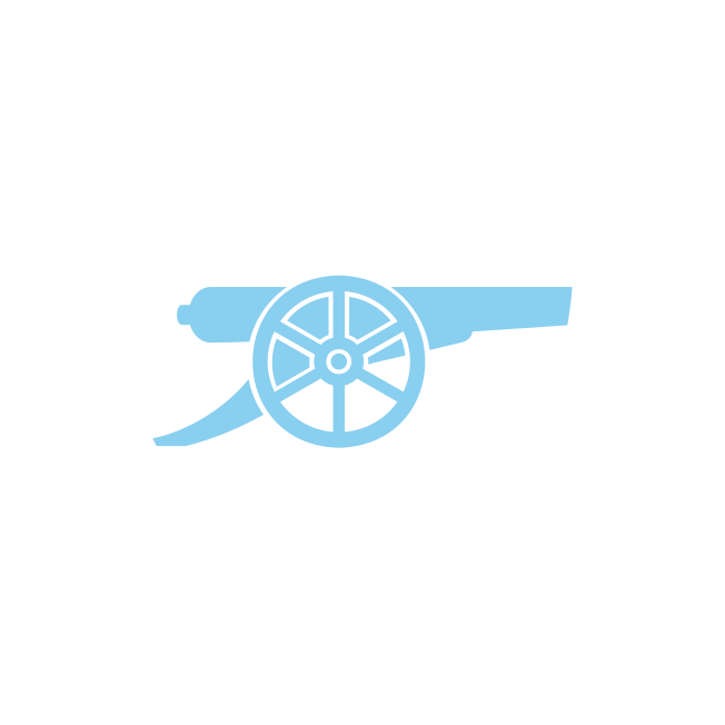 Arsenal Cannon design in baby blue
