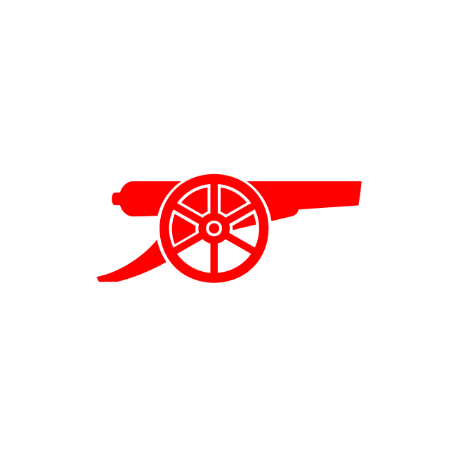 Arsenal Cannon design in red