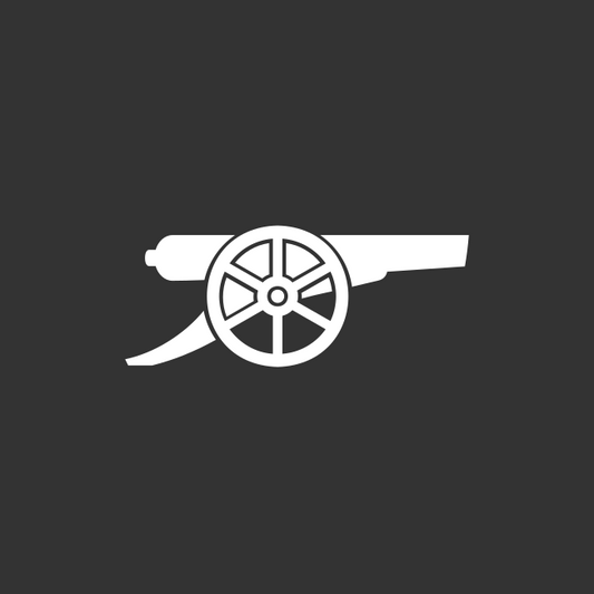 Arsenal Cannon design in white