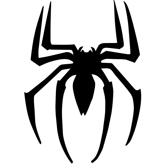 Spider-Man spider logo in black