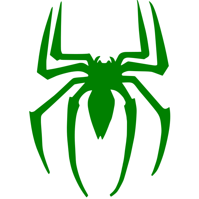 Spider-Man spider logo in green