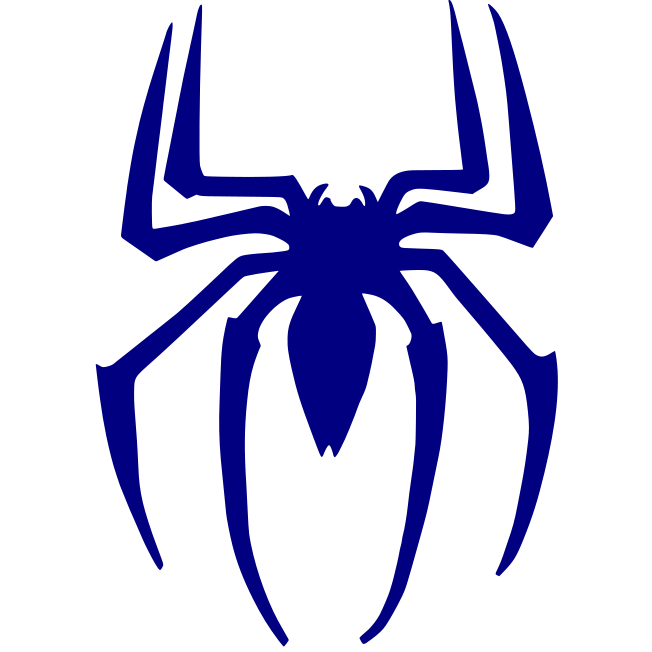 Spider-Man spider logo in navy blue