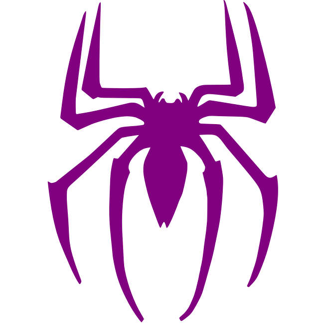 Spider-Man spider logo in purple